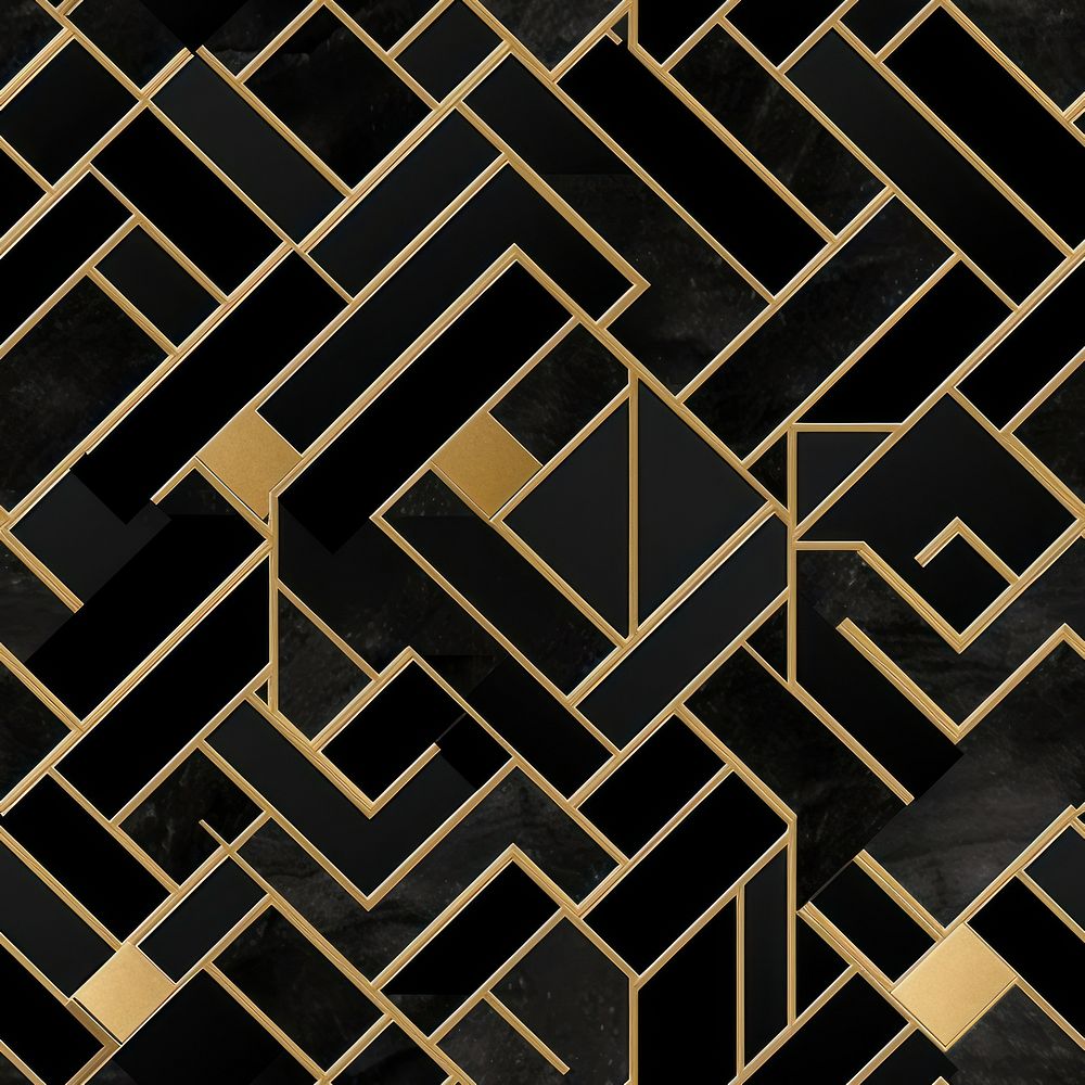 Black gold tile pattern aluminium.