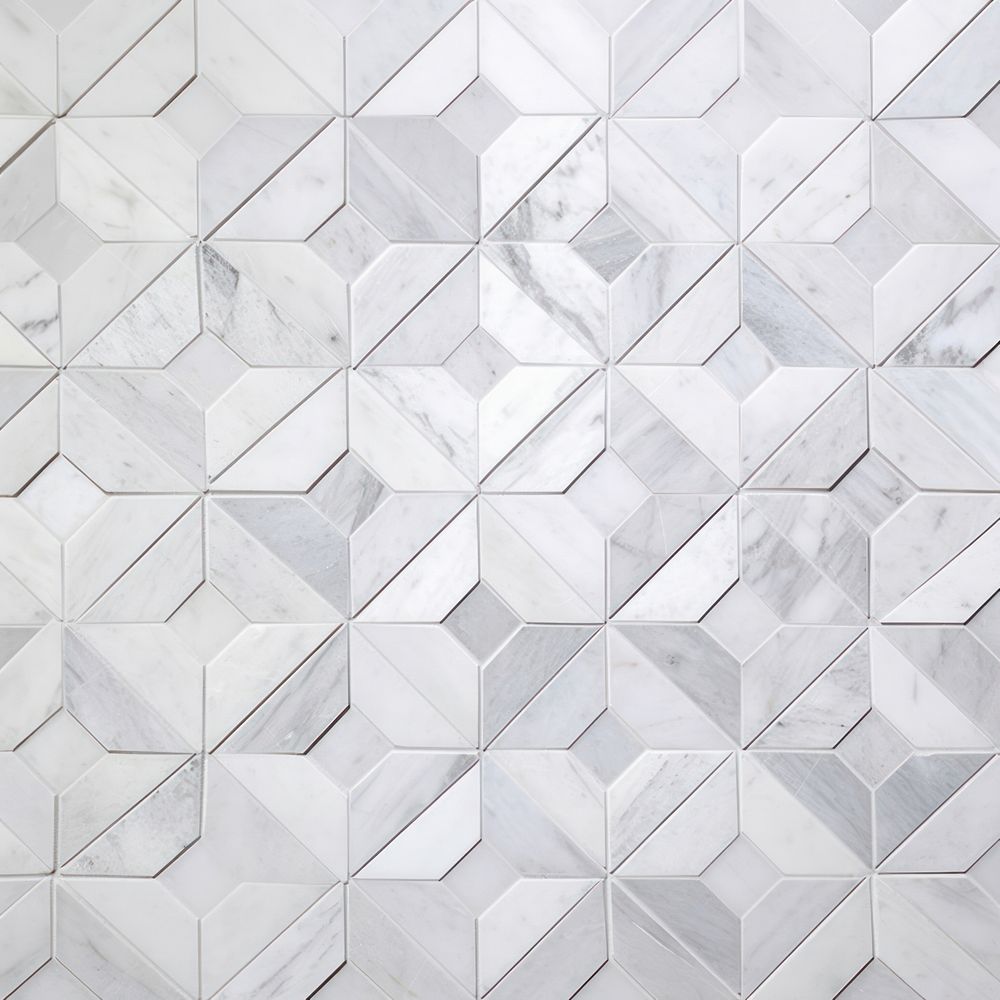 Pattern tile flooring indoors.
