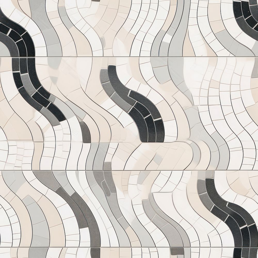 Wave tile pattern architecture building flooring.
