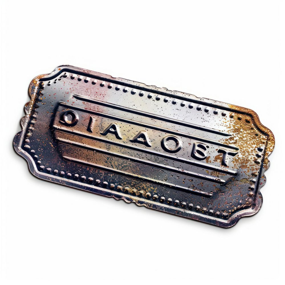 A metal texture shape ticket accessories accessory buckle.