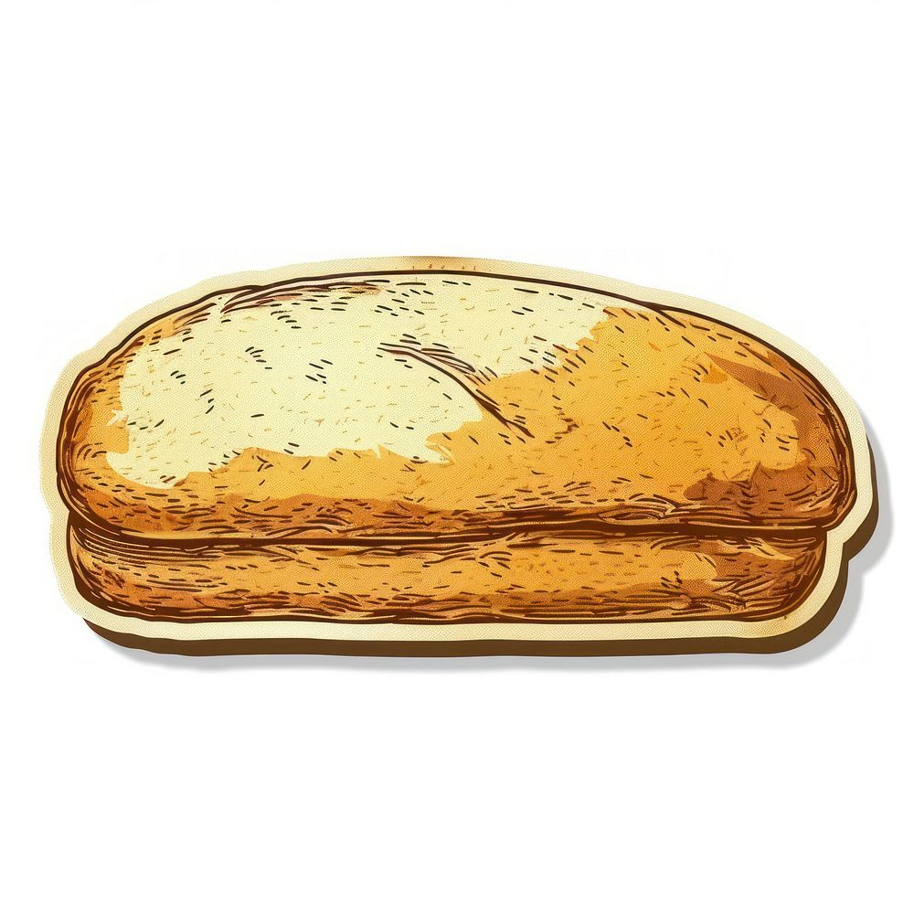 Bun shape ticket bread toast food.