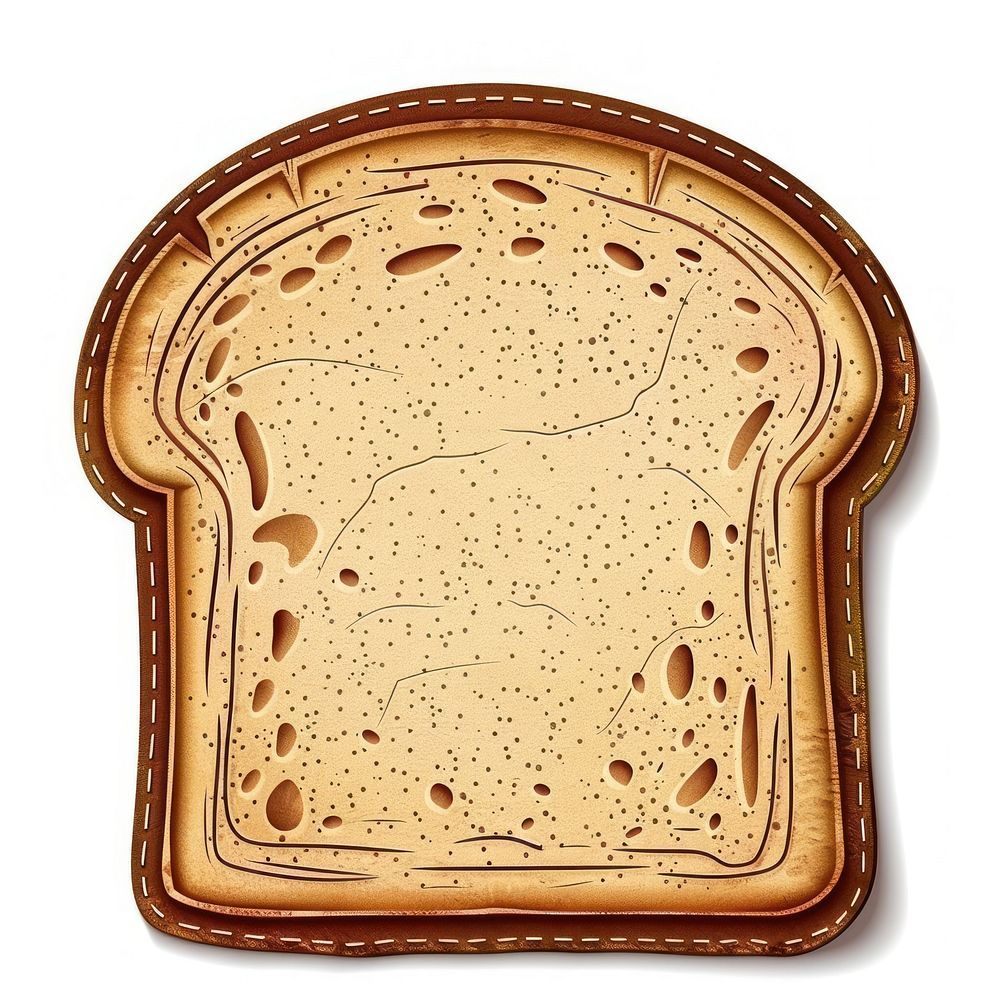 Bread shape ticket jacuzzi toast food.