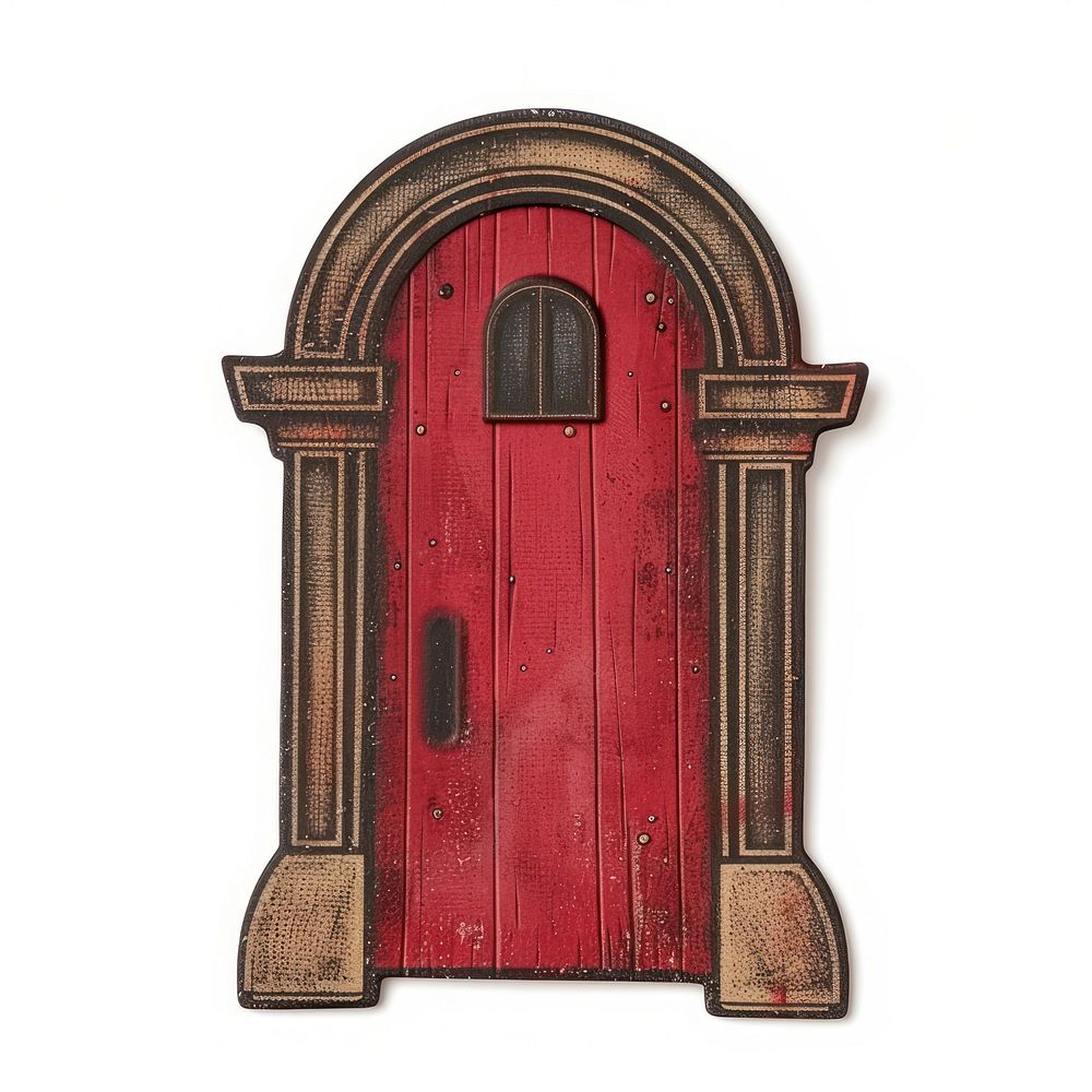 Door shape ticket architecture arched wood.