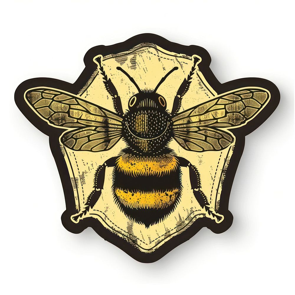 Honey bee shape ticket invertebrate bumblebee andrena.