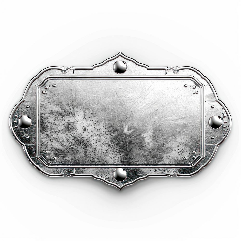 A silver texture shape ticket accessories accessory bathroom.