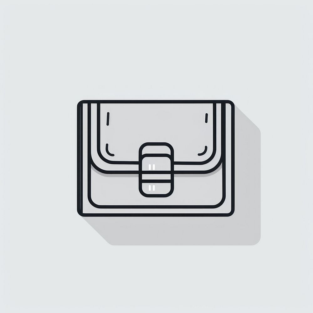 Wallet icon briefcase bag.