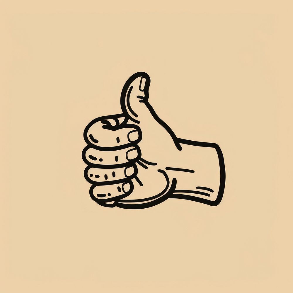 Thumbs up icon finger person human.