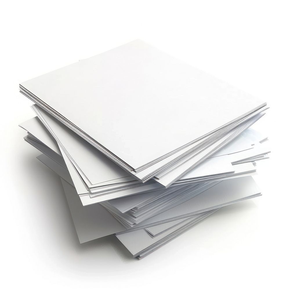 A stack of white paper sheets text jacuzzi tub.