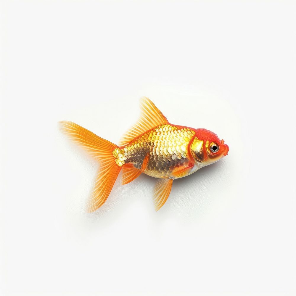 Goldfish isolated on white background goldfish animal sea life.