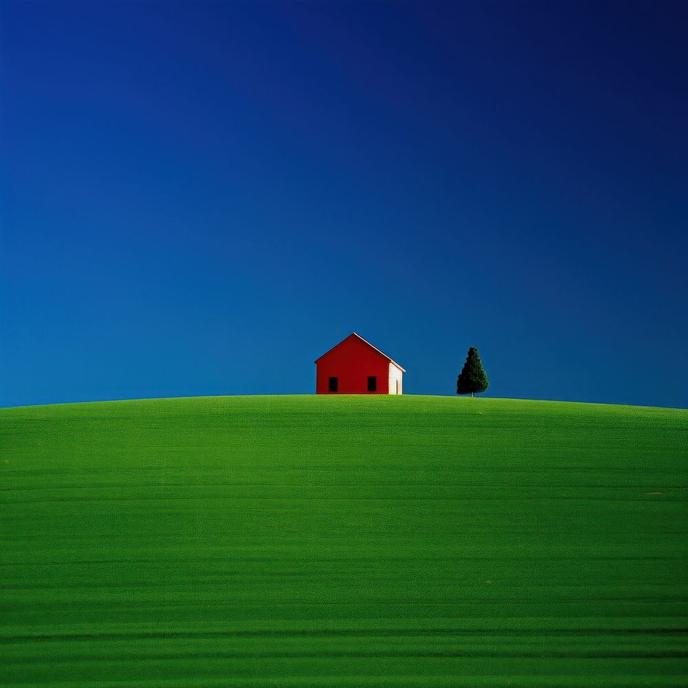 Photo of a country green countryside outdoors.