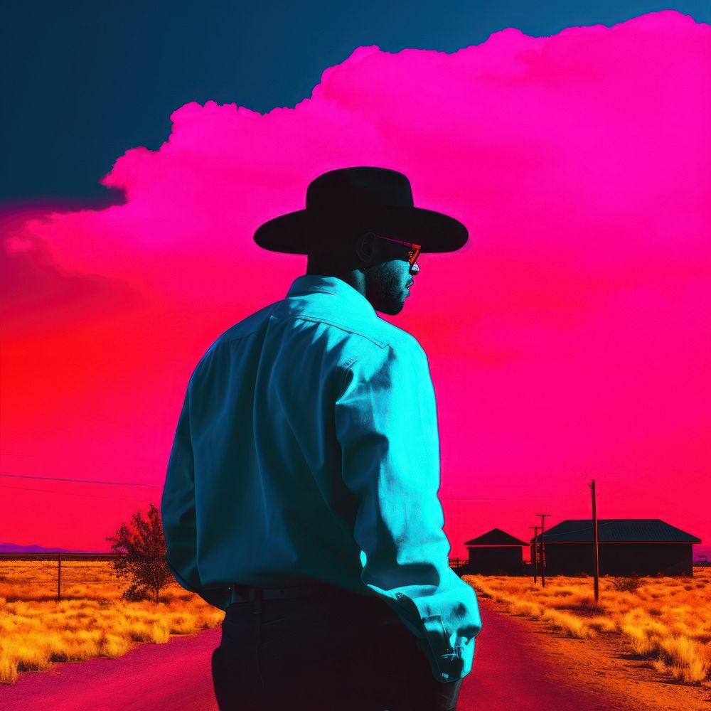Photo of a cowboy photography countryside silhouette.