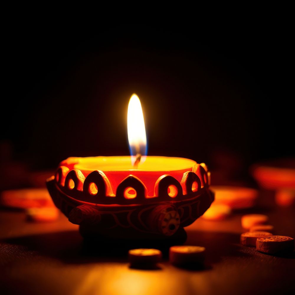 Photo of a Diwali diwali festival candle.