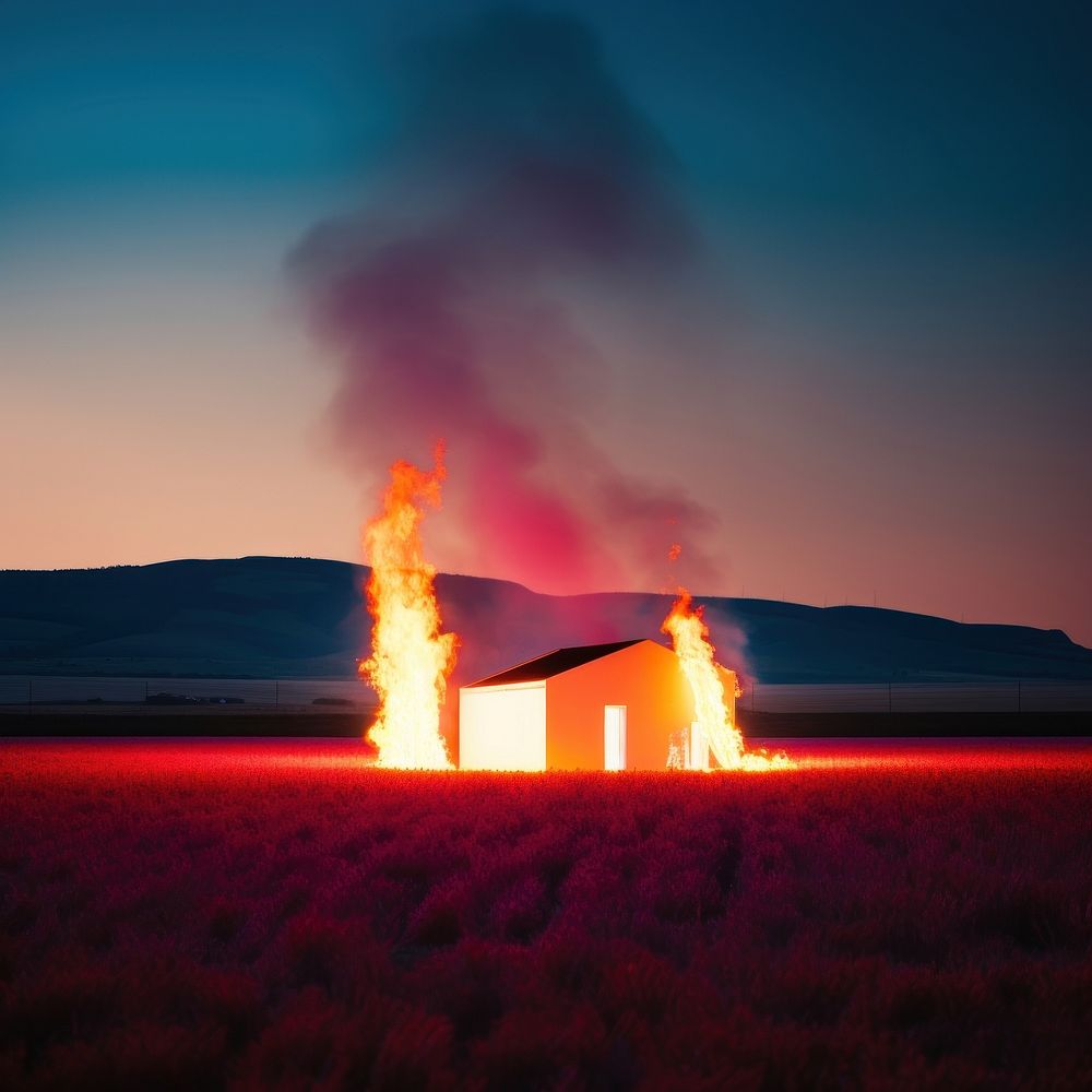 Photo of a fire outdoors bonfire nature.