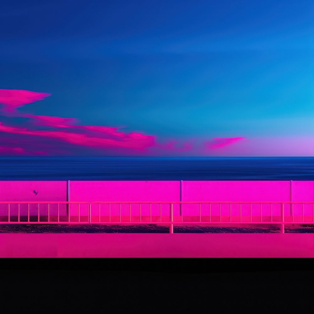 Photo of a Ocean outdoors lighting railing.