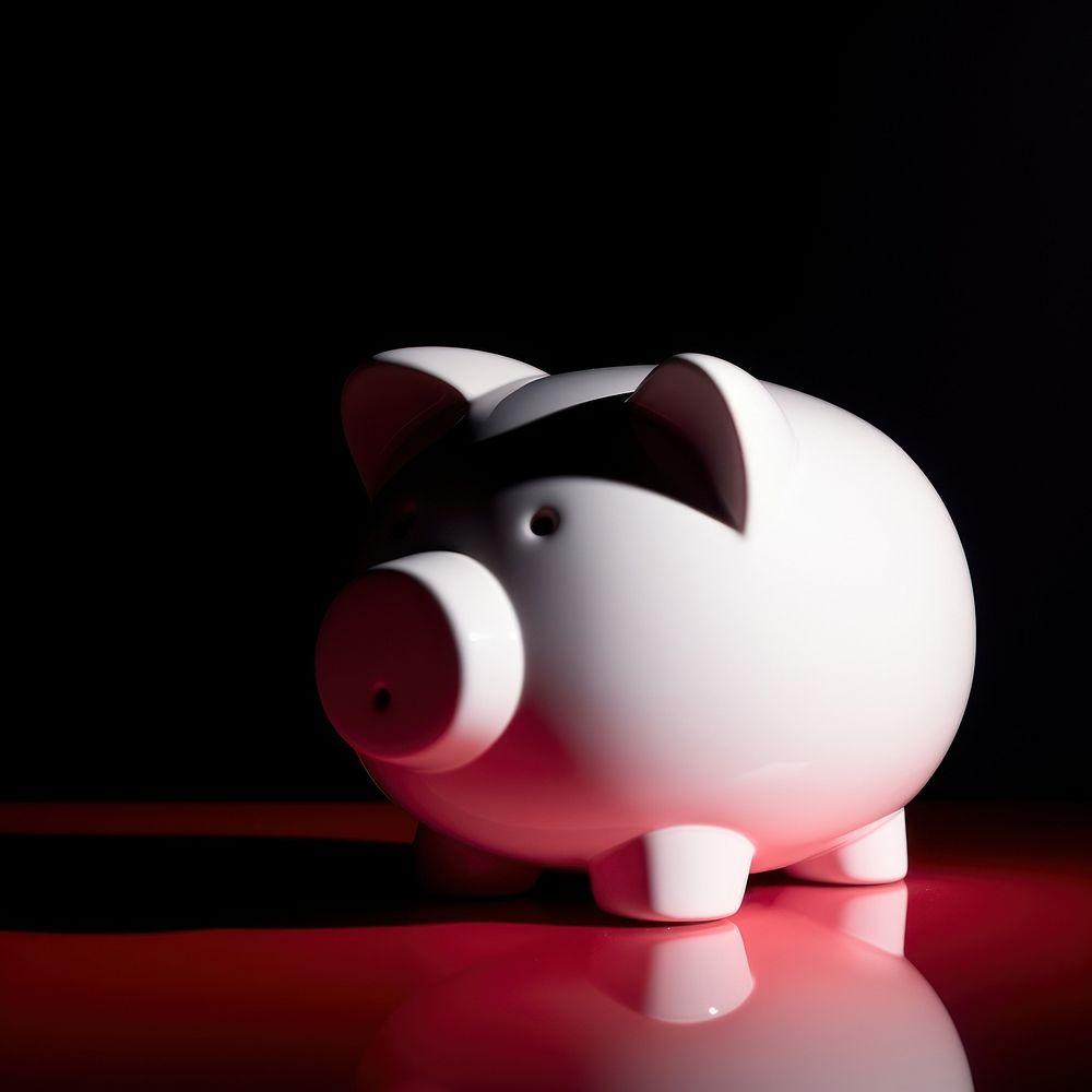 Photo of a Piggy bank piggy bank medication pill.