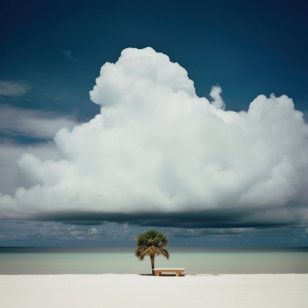 Tropical beach cloud sky furniture.