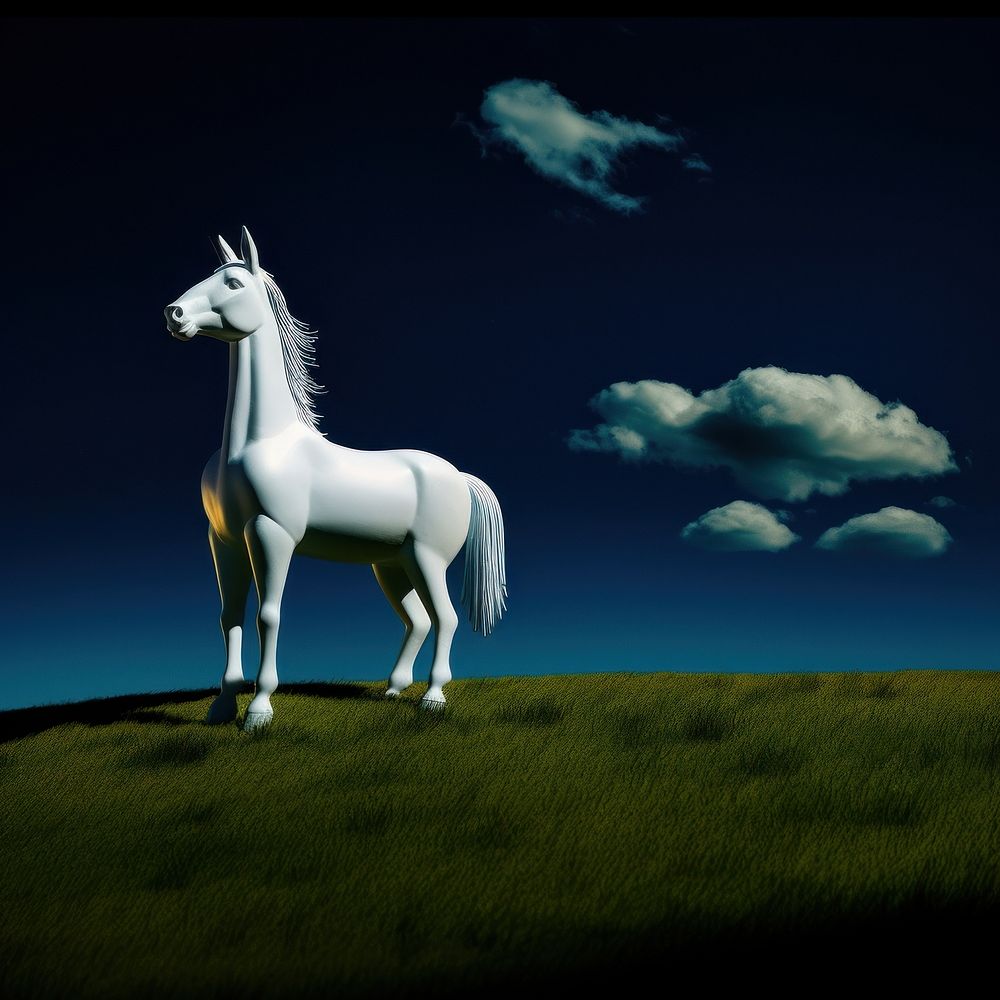 Photo of a Unicorn outdoors stallion animal.