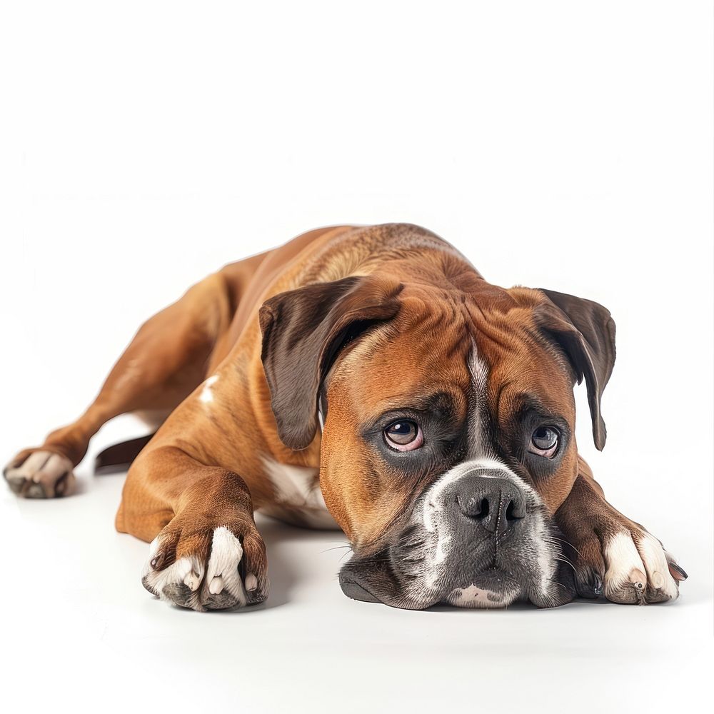 Photo of boxer dog bulldog animal canine.