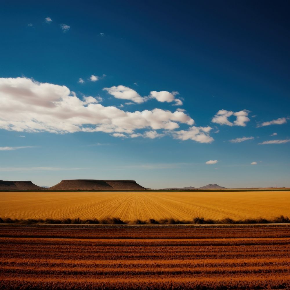 Photo of desert field outdoors horizon scenery.