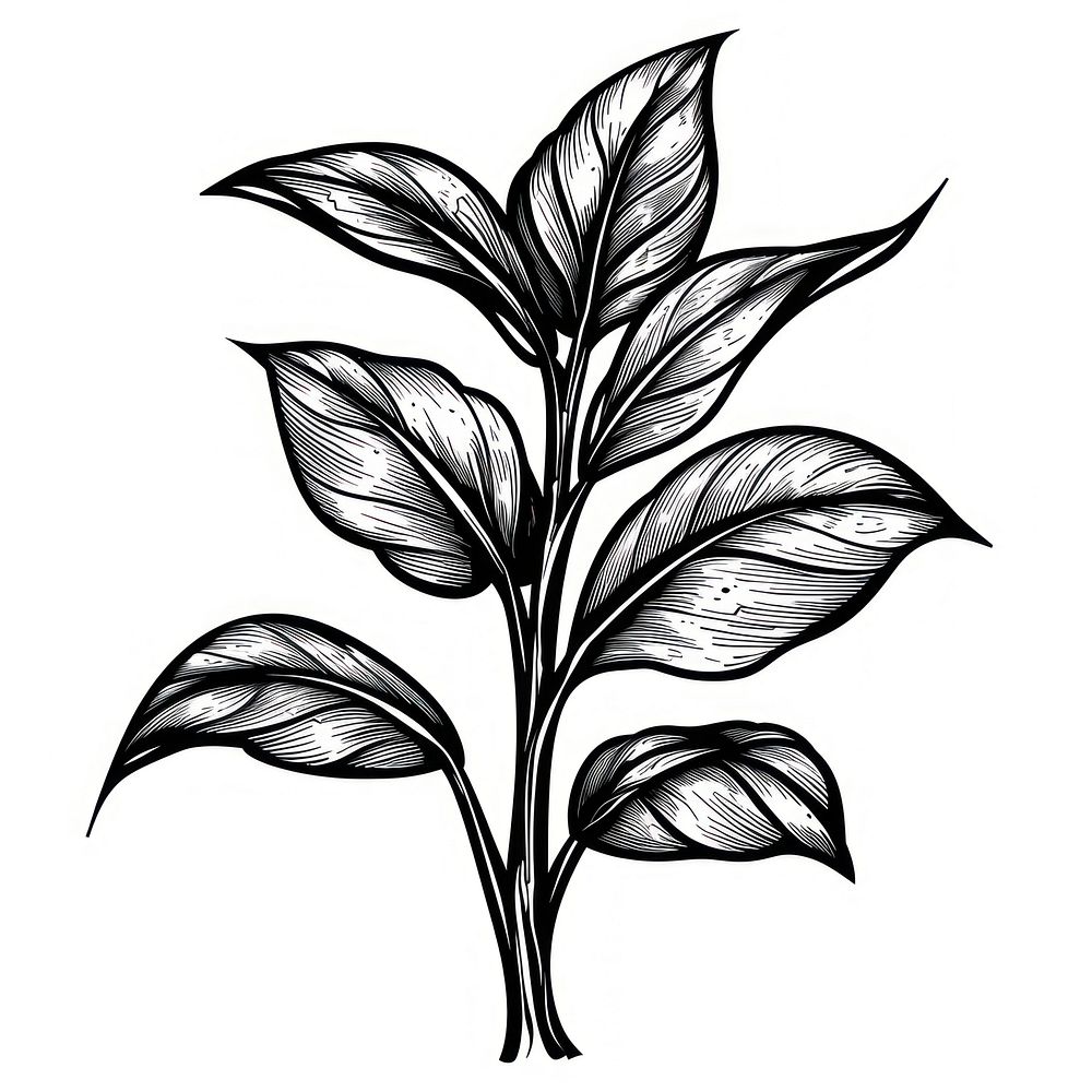 Plant tattoo flash illustration illustrated chandelier drawing.