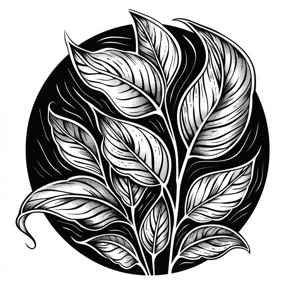 Plant tattoo flash illustration illustrated graphics drawing.