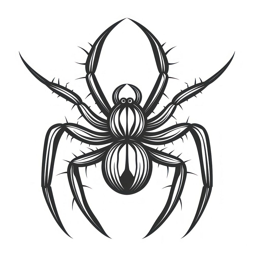 Spider tattoo flash illustration invertebrate chandelier arachnid.