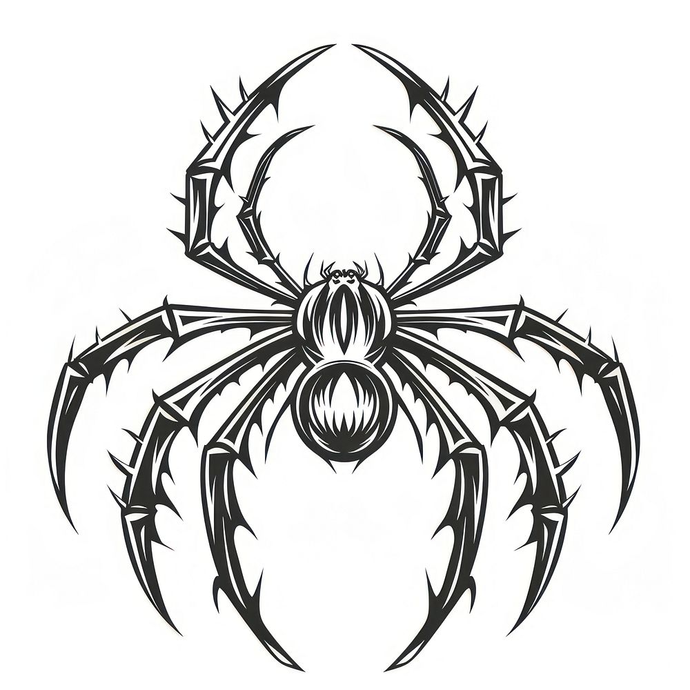 Spider tattoo flash illustration invertebrate electronics arachnid.