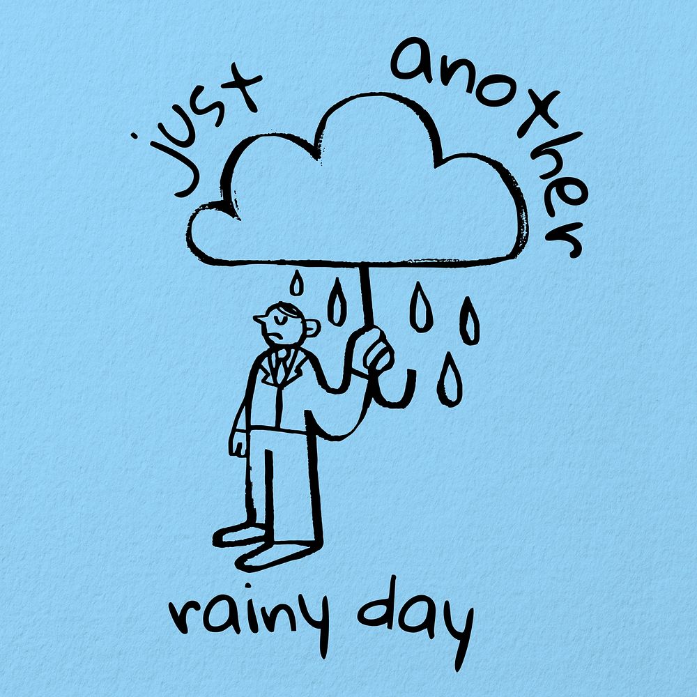 Rainy day quote post template