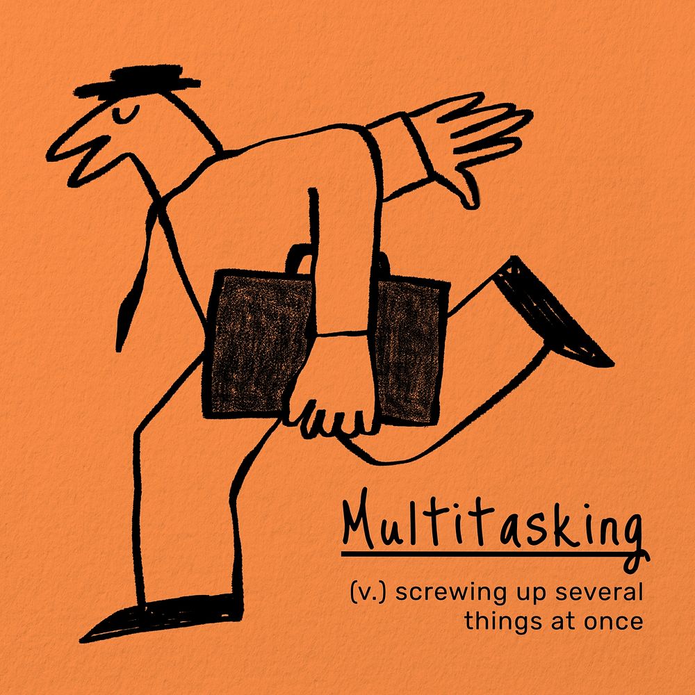 Funny multitasking definition post template