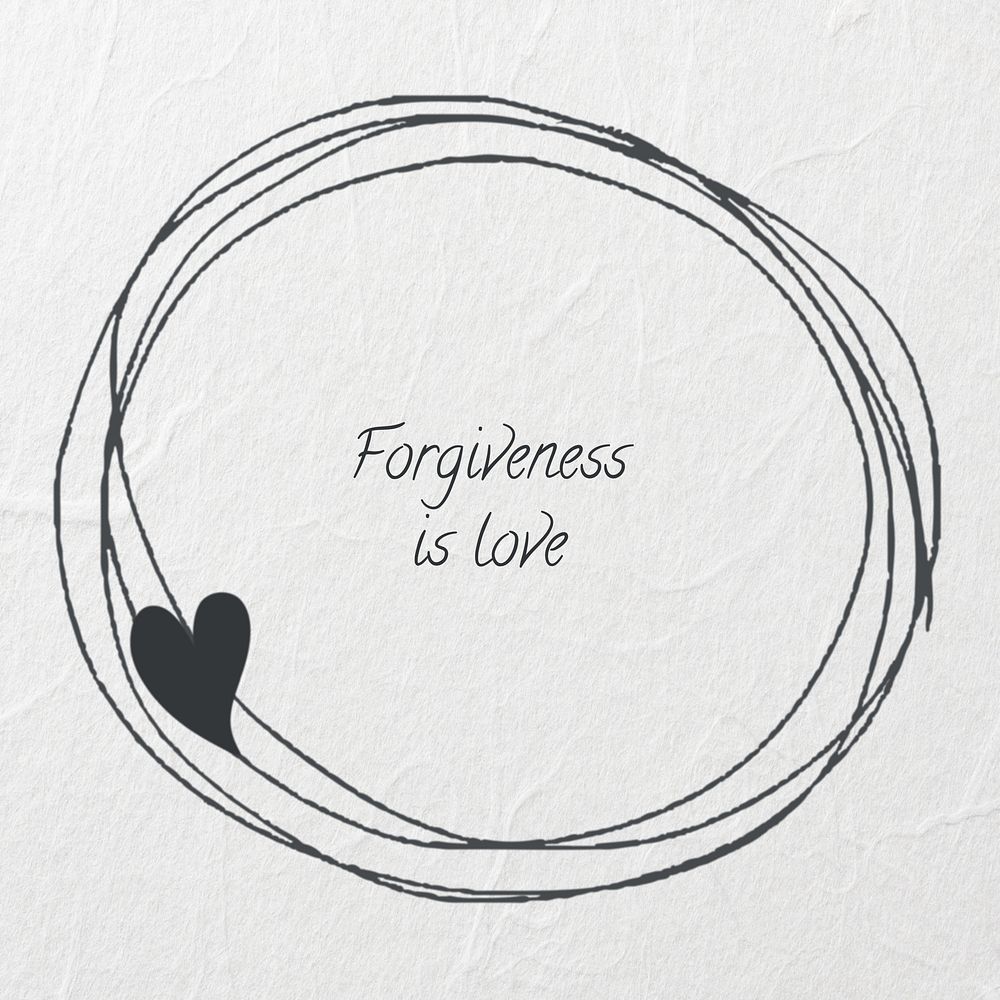 Forgiveness quote Instagram post template