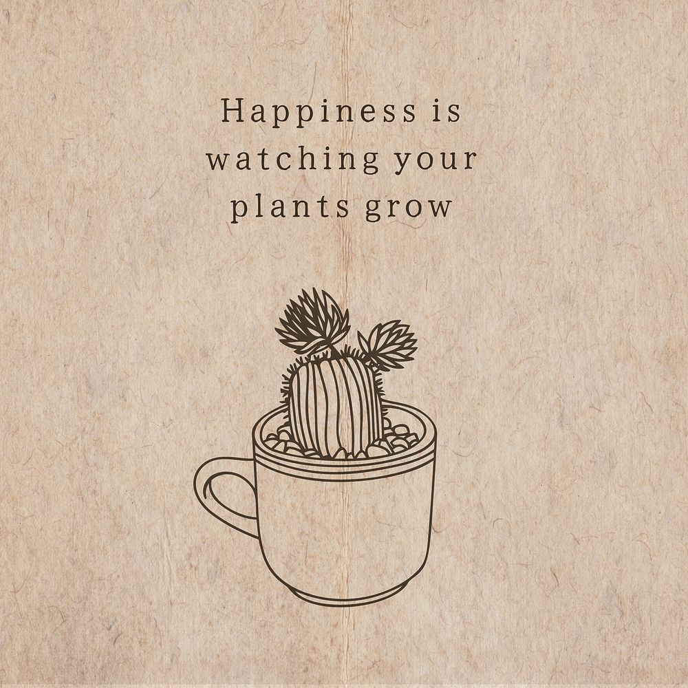 Planting quotes Instagram post template
