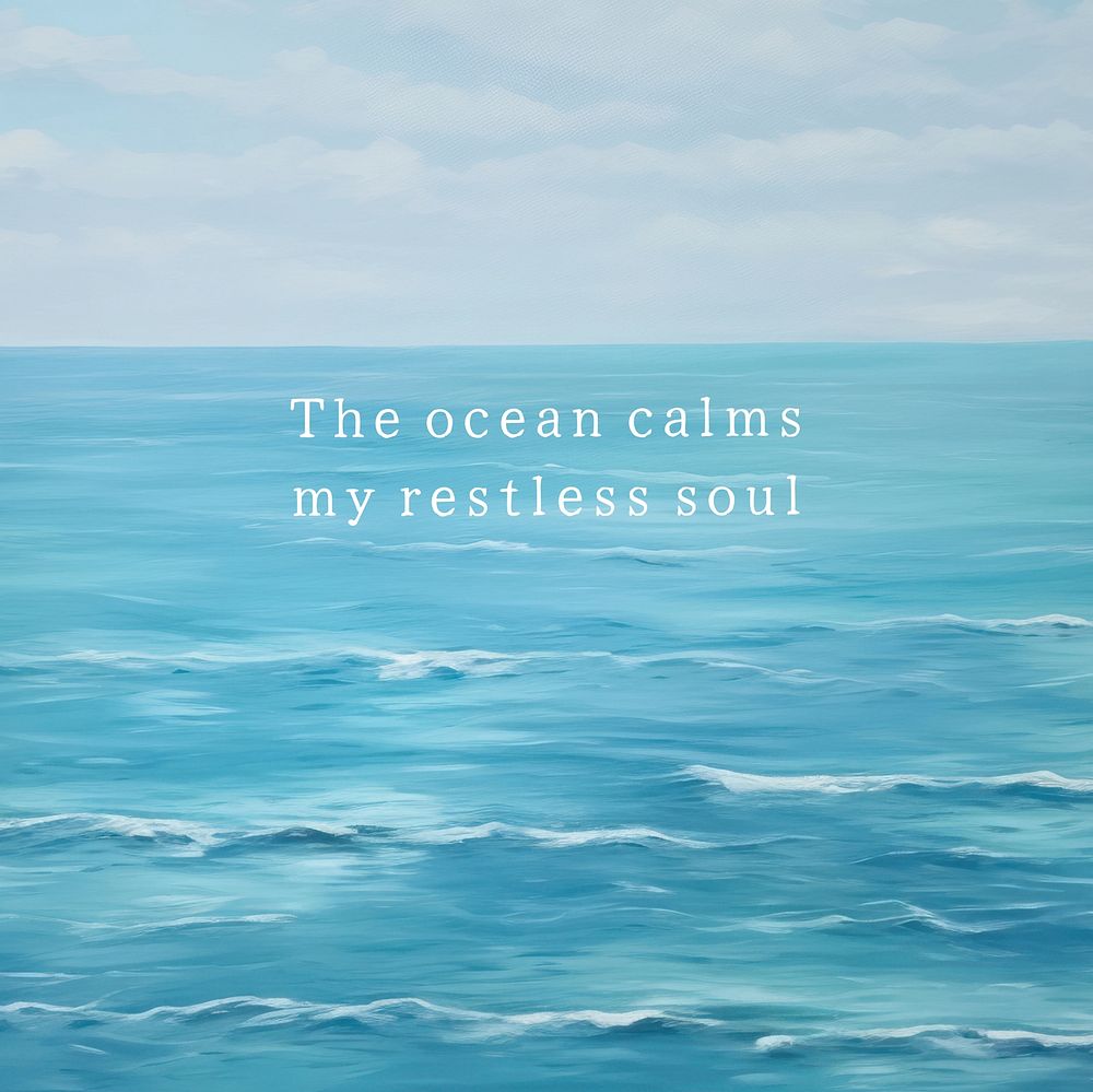 Ocean quote Instagram post
