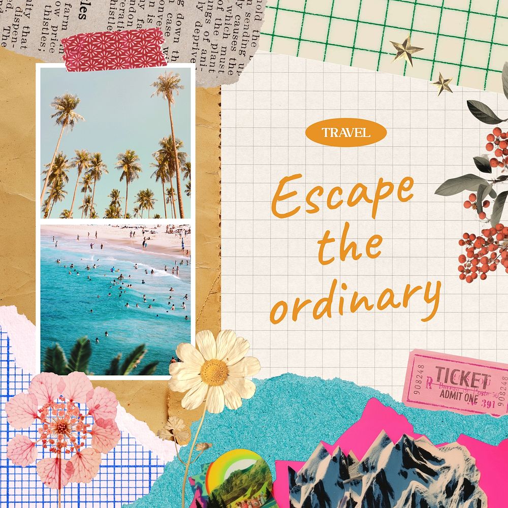 escape-ordinary-quote-facebook-post-free-photo-rawpixel