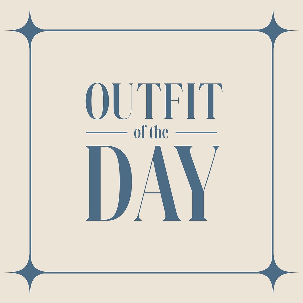 Daily outfit Facebook post template