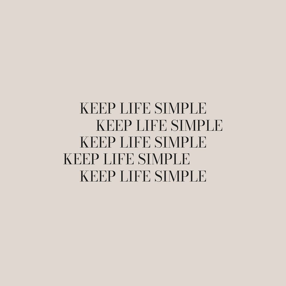 Keep life simple Instagram post template