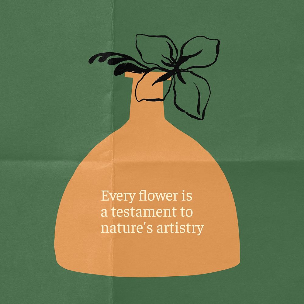 Nature quote Instagram post template