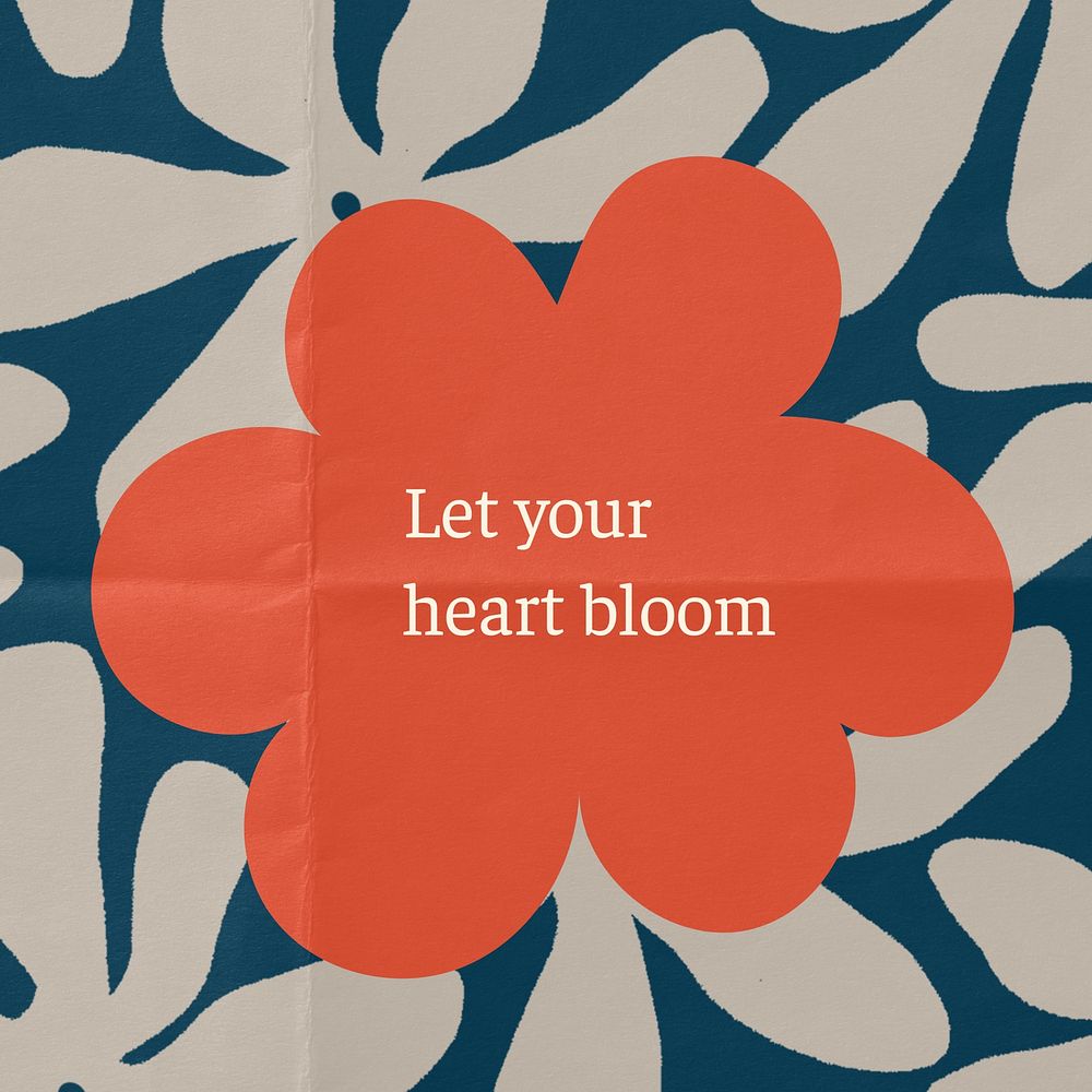 Let your heart bloom Instagram post template