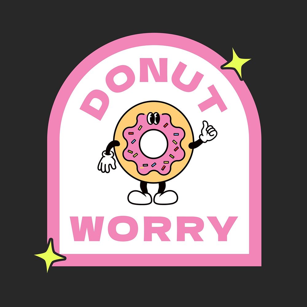 Donut worry Instagram post template