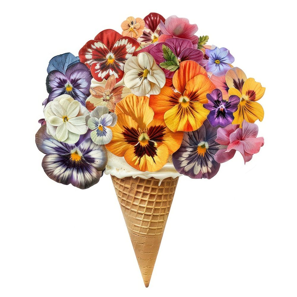 Flower Collage ice cream flower dessert petal.
