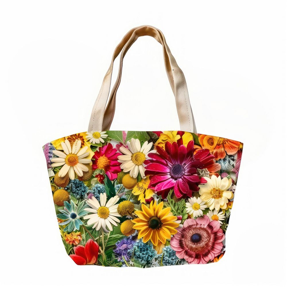 Flower Collage bag flower handbag pattern.