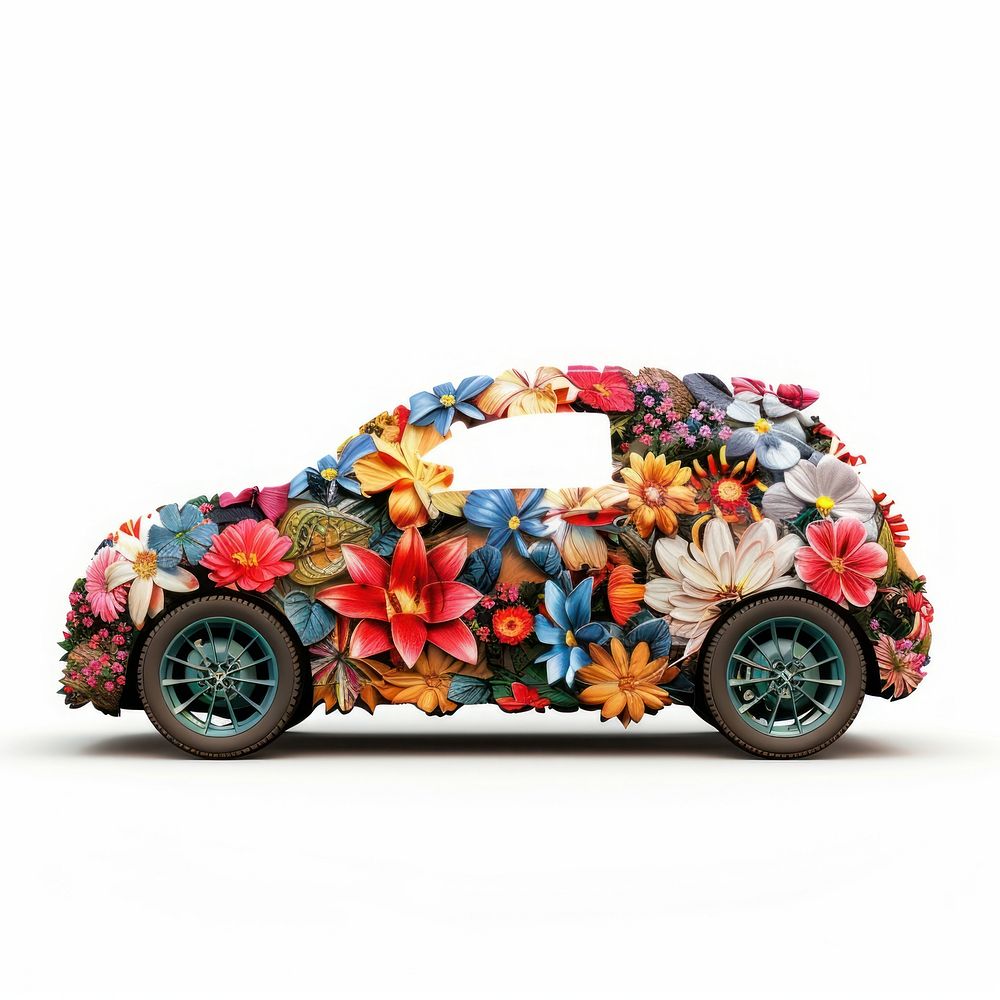 Flower Collage car flower vehicle wheel.