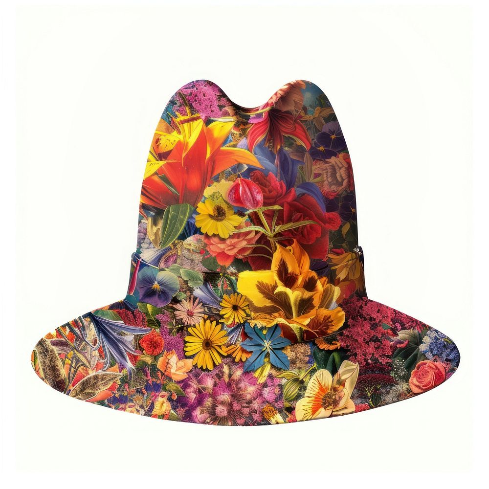 Flower Collage hat pattern flower creativity.