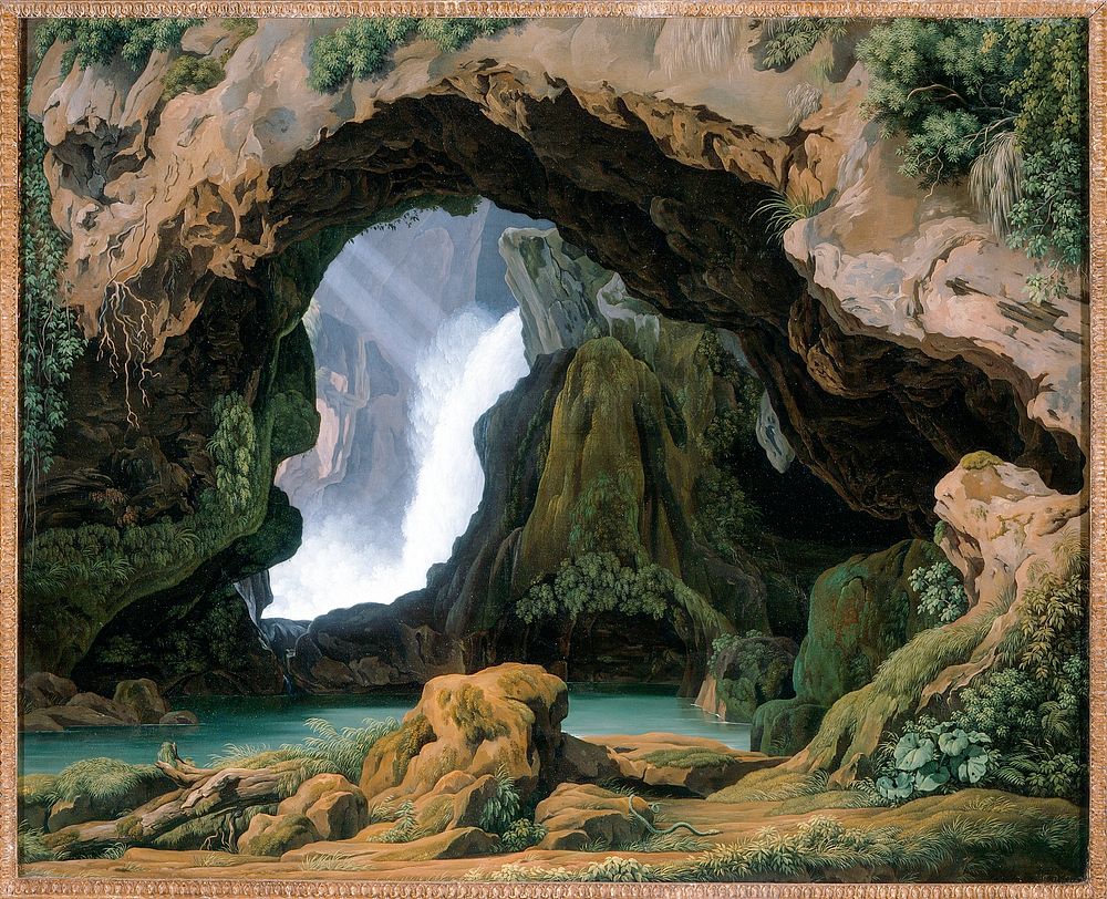 The Grotto of Neptune in Tivoli by Johann Martin von Rohden. Original public domain image from Los Angeles County Museum of…