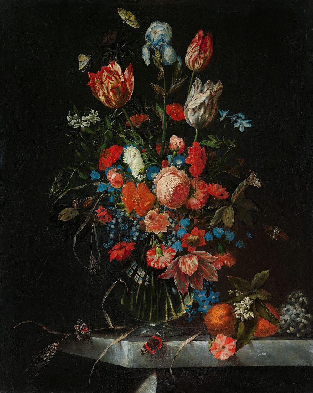 Still Life with Flowers (1673) by Ottmar Elliger I. Original public domain image from The Rijksmuseum. Digitally enhanced by…