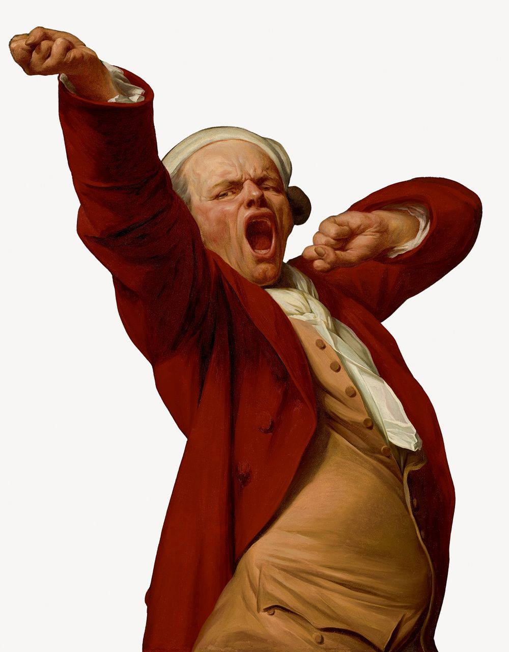 Vintage yawning man illustration. Remixed by rawpixel.