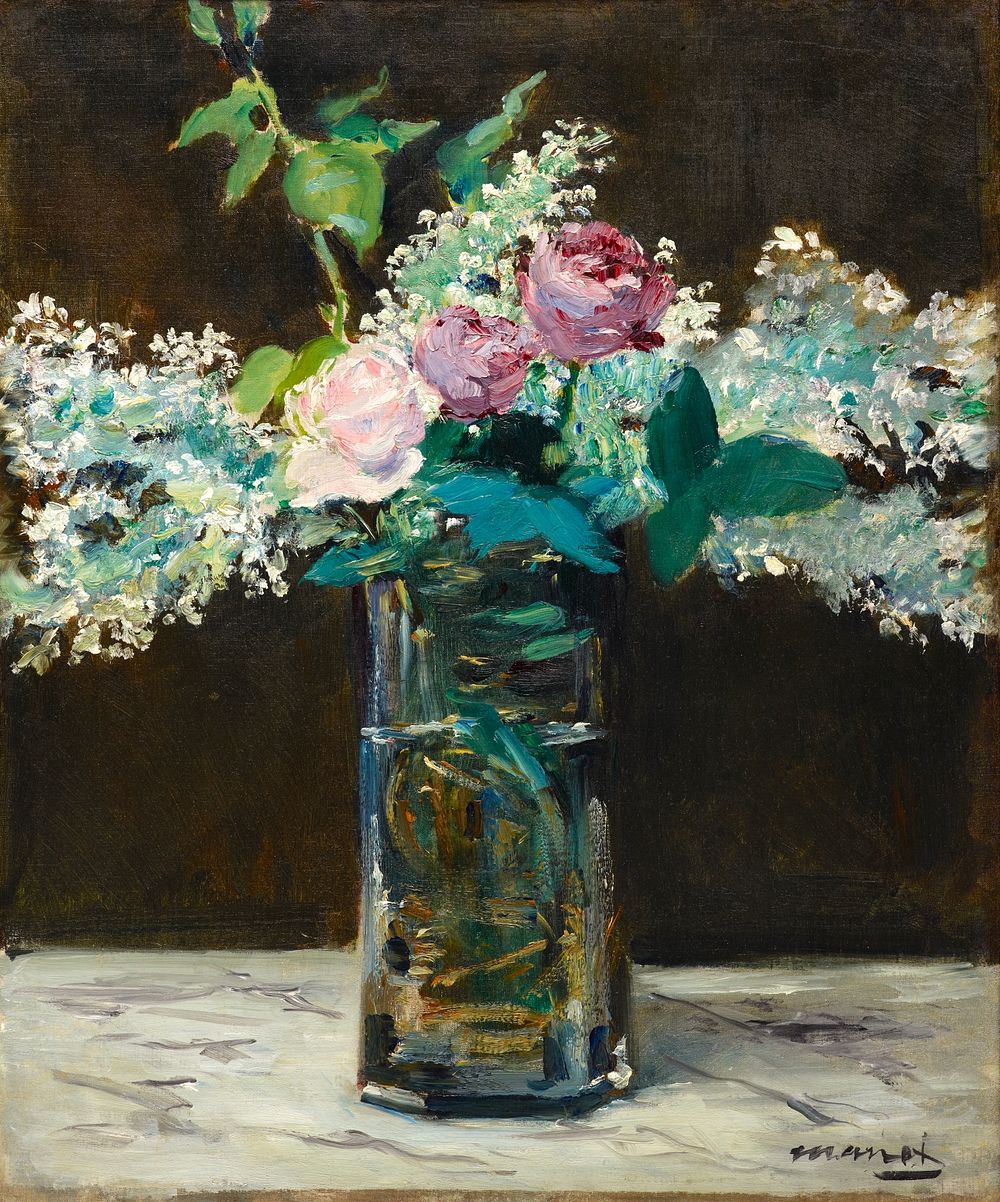 Edouard Manet's Vase White Lilacs | Free Photo Illustration - rawpixel