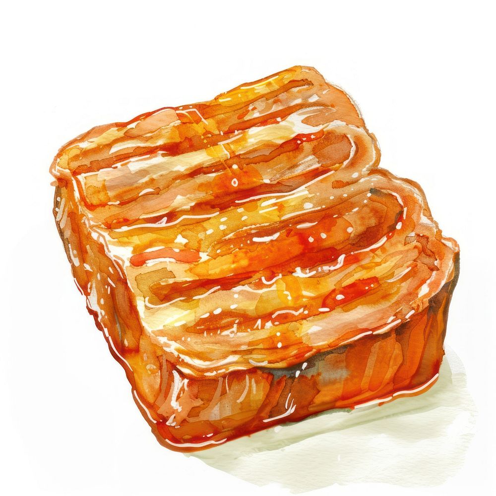 An isolated Chinese honeyed pork dessert food accessories.