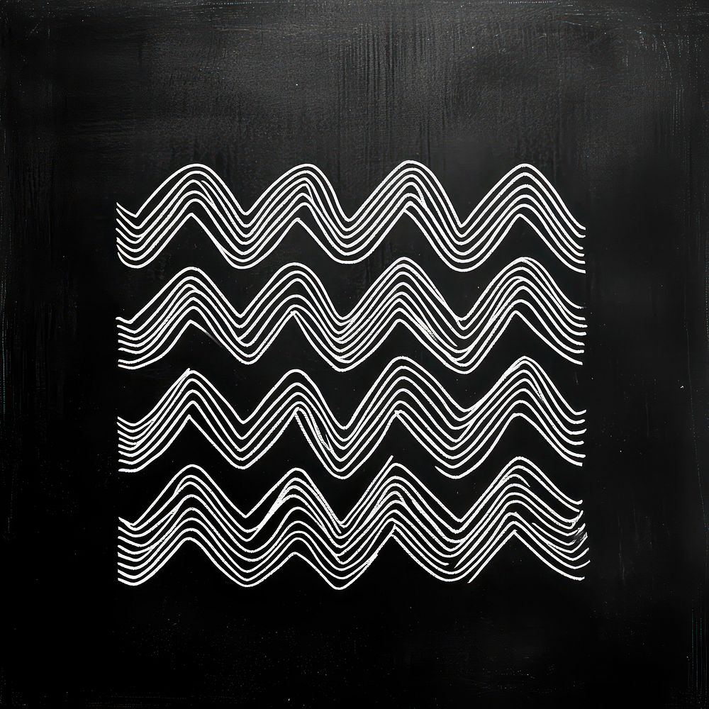 A zigzag dot background lines black.