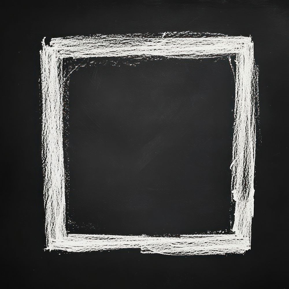 A white square blackboard texture chalk.