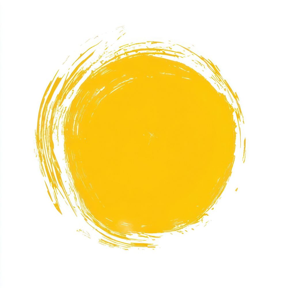 A yellow dot illustration art brushstroke.